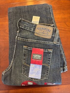Signature by Levi Strauss Men’s Dark Blue Bootcut Jeans